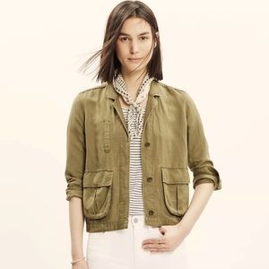 Madewell League Cargo Jacket in Army Olive Green L